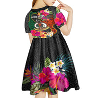 Personalised Penama Day Kid Short Sleeve Dress Proud To Be A Ni-Van Beauty Pacific Flower LT03 - Polynesian Pride