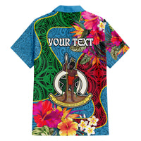 Personalised Sanma Day Family Matching Off Shoulder Maxi Dress and Hawaiian Shirt Proud To Be A Ni-Van Beauty Pacific Flower LT03 - Polynesian Pride