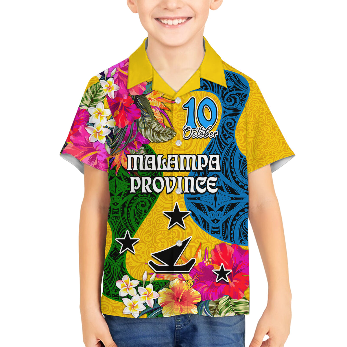 Personalised Malampa Day Family Matching Puletasi Dress and Hawaiian Shirt Proud To Be A Ni-Van Beauty Pacific Flower LT03 - Polynesian Pride