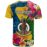 Personalised Malampa Day T Shirt Proud To Be A Ni-Van Beauty Pacific Flower LT03 - Polynesian Pride