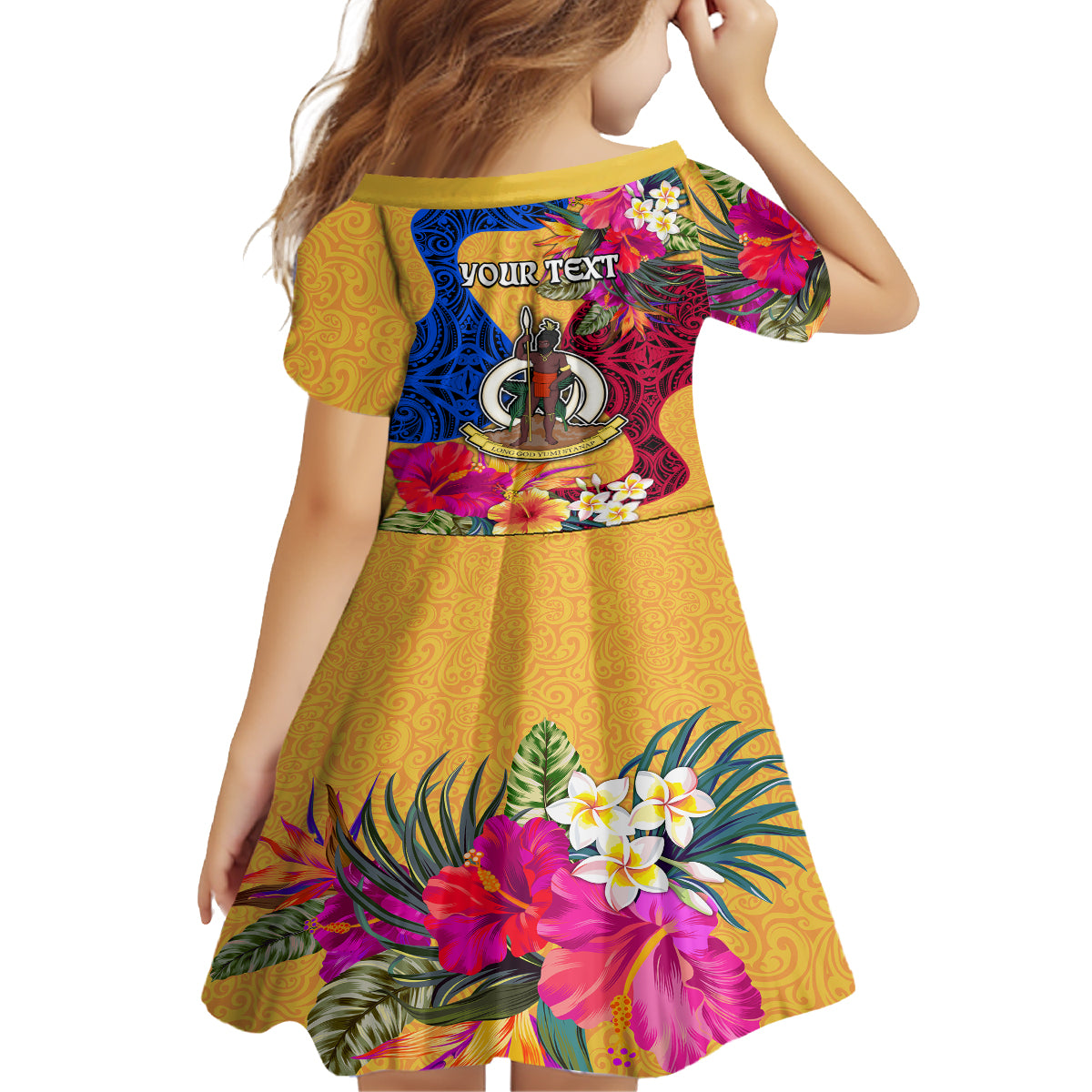 Personalised Torba Day Family Matching Short Sleeve Bodycon Dress and Hawaiian Shirt Proud To Be A Ni-Van Beauty Pacific Flower LT03 - Polynesian Pride