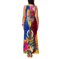 Personalised Torba Day Family Matching Tank Maxi Dress and Hawaiian Shirt Proud To Be A Ni-Van Beauty Pacific Flower LT03 - Polynesian Pride