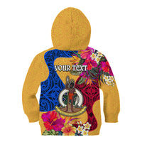 Personalised Torba Day Kid Hoodie Proud To Be A Ni-Van Beauty Pacific Flower LT03 - Polynesian Pride
