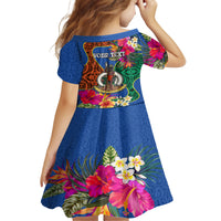 Personalised Tafea Day Family Matching Off Shoulder Maxi Dress and Hawaiian Shirt Proud To Be A Ni-Van Beauty Pacific Flower LT03 - Polynesian Pride
