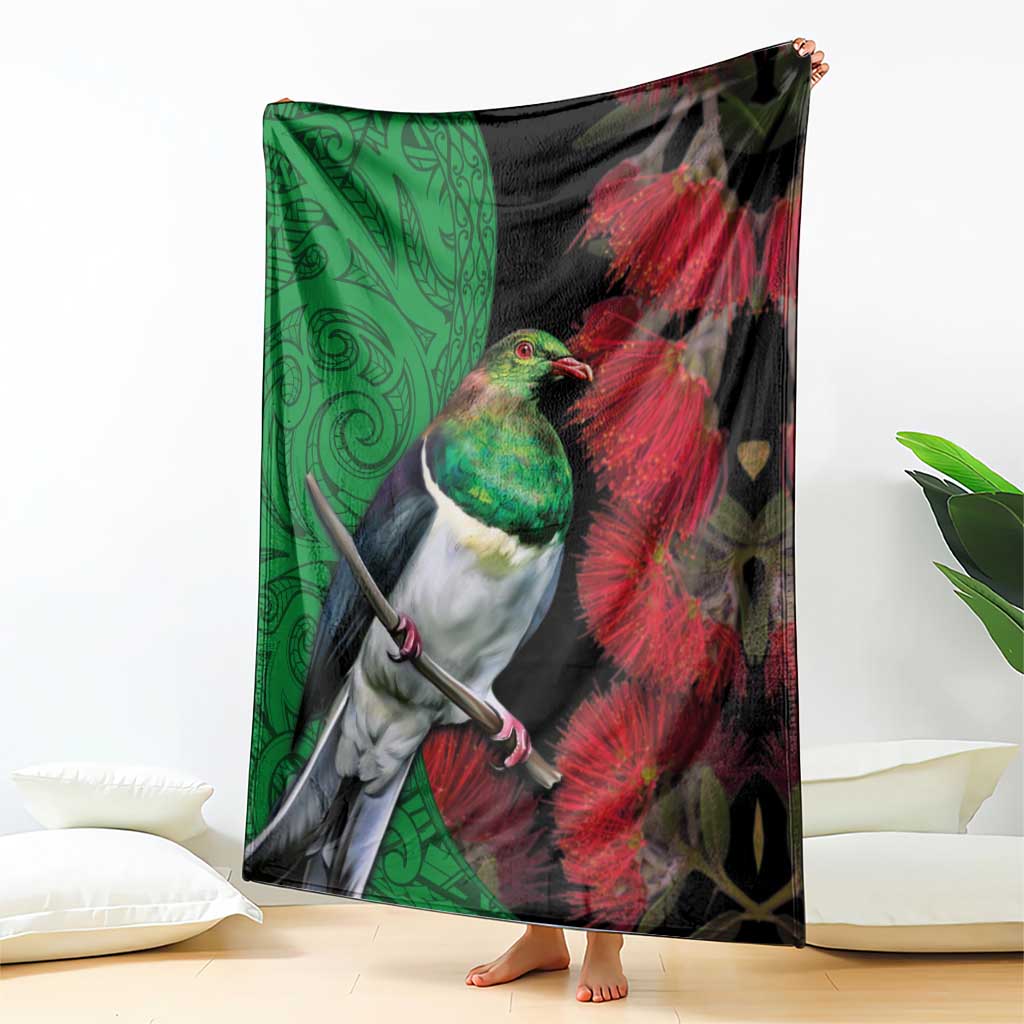 New Zealand Kereru And Pohutukawa Blanket Maori Tribal Tattoo LT03 - Polynesian Pride