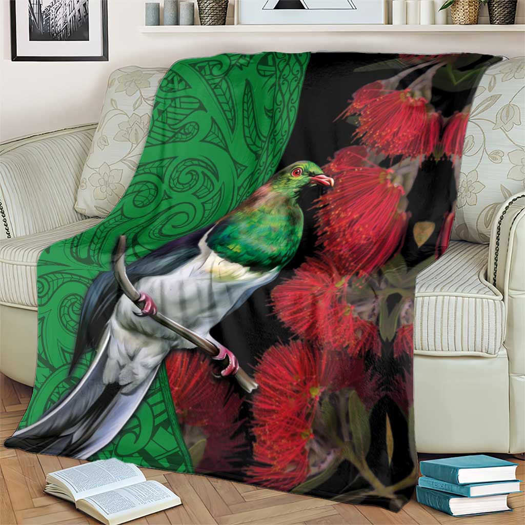 New Zealand Kereru And Pohutukawa Blanket Maori Tribal Tattoo LT03 - Polynesian Pride