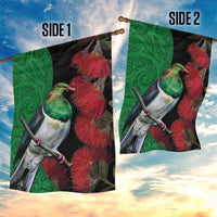 New Zealand Kereru And Pohutukawa Garden Flag Maori Tribal Tattoo LT03 - Polynesian Pride