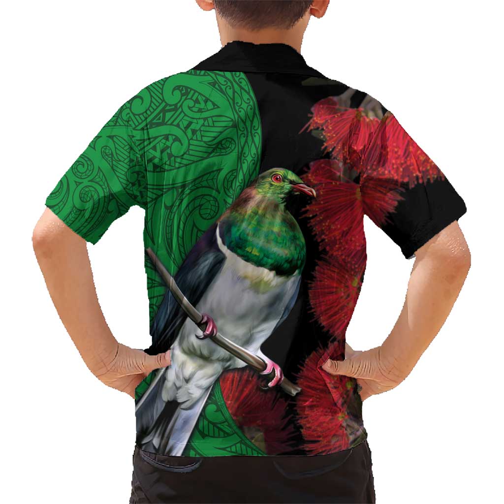 New Zealand Kereru And Pohutukawa Hawaiian Shirt Maori Tribal Tattoo LT03 - Polynesian Pride