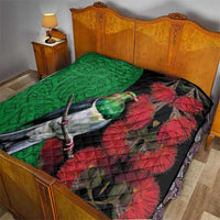 New Zealand Kereru And Pohutukawa Quilt Maori Tribal Tattoo LT03 - Polynesian Pride