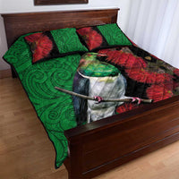 New Zealand Kereru And Pohutukawa Quilt Bed Set Maori Tribal Tattoo LT03 - Polynesian Pride