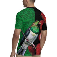 New Zealand Kereru And Pohutukawa Rugby Jersey Maori Tribal Tattoo LT03 - Polynesian Pride