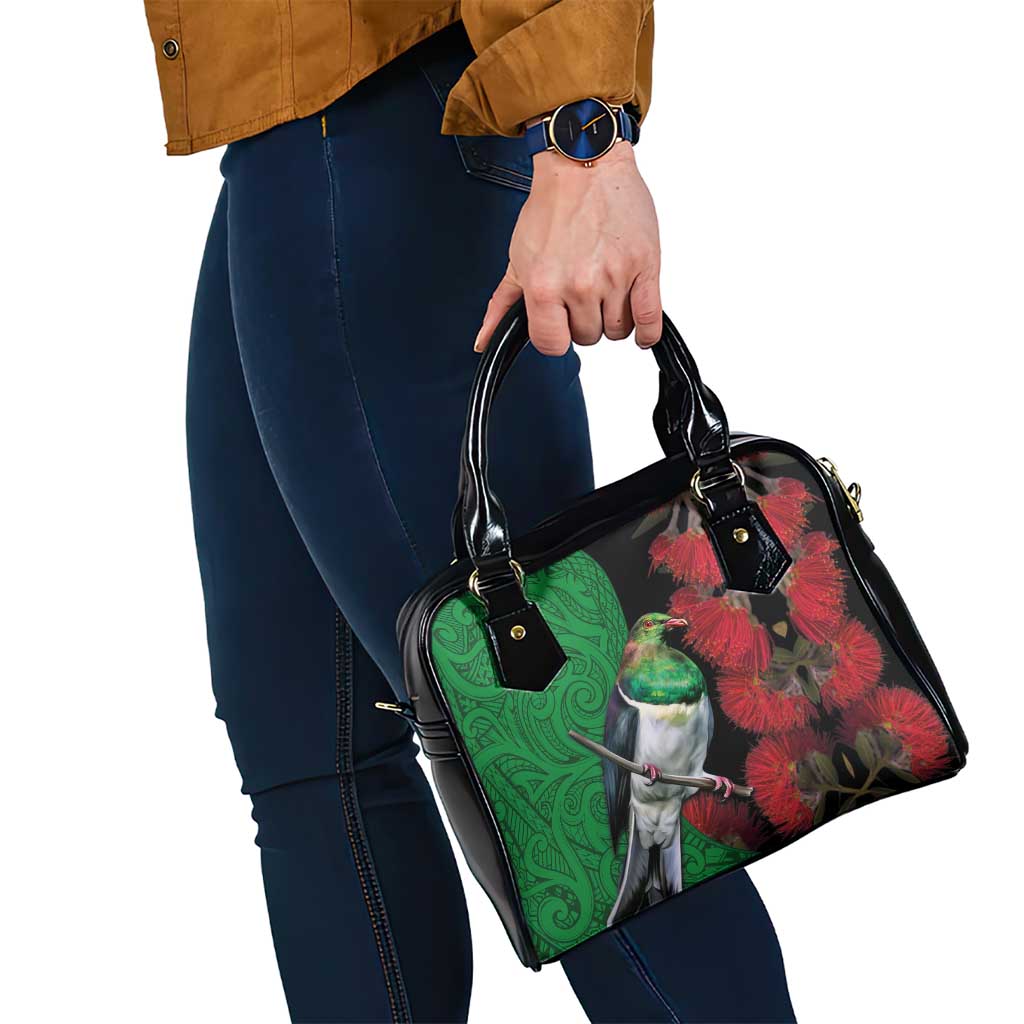 New Zealand Kereru And Pohutukawa Shoulder Handbag Maori Tribal Tattoo LT03 - Polynesian Pride