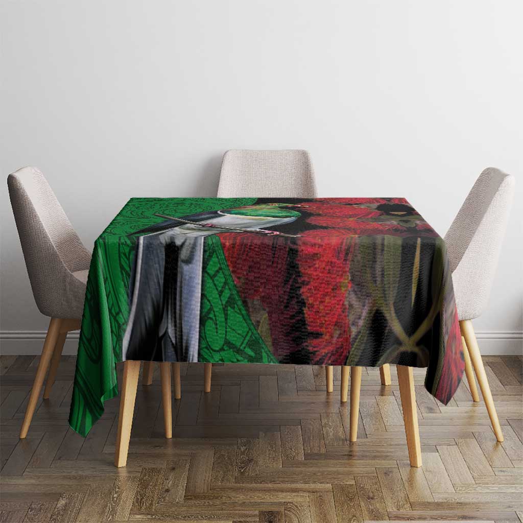New Zealand Kereru And Pohutukawa Tablecloth Maori Tribal Tattoo LT03 - Polynesian Pride