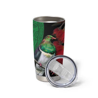 New Zealand Kereru And Pohutukawa Tumbler Cup Maori Tribal Tattoo LT03 - Polynesian Pride