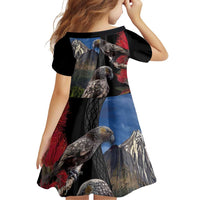New Zealand Kea And Pohutukawa Family Matching Puletasi and Hawaiian Shirt With The Mountain Landscape LT03 - Polynesian Pride
