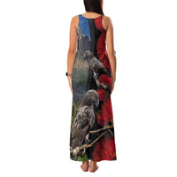 New Zealand Kea And Pohutukawa Family Matching Tank Maxi Dress and Hawaiian Shirt With The Mountain Landscape LT03 - Polynesian Pride