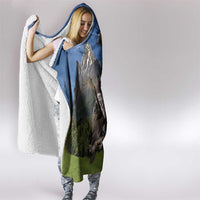 New Zealand Kea And Pohutukawa Hooded Blanket With The Mountain Landscape LT03 - Polynesian Pride