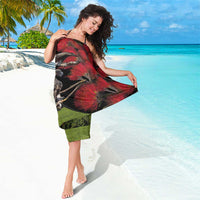 New Zealand Kea And Pohutukawa Sarong With The Mountain Landscape