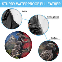 New Zealand Kea And Pohutukawa Spare Tire Cover With The Mountain Landscape LT03 - Polynesian Pride