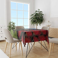 New Zealand Kea And Pohutukawa Tablecloth With The Mountain Landscape LT03 - Polynesian Pride