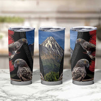 New Zealand Kea And Pohutukawa Tumbler Cup With The Mountain Landscape LT03 - Polynesian Pride