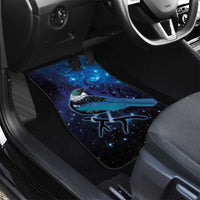 New Zealand Tui Bird Car Mats The Pleiades Star Cluster and Koru Tribal Tattoo Galaxy Vibe LT03 - Polynesian Pride