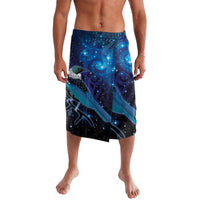 New Zealand Tui Bird Lavalava The Pleiades Star Cluster and Koru Tribal Tattoo Galaxy Vibe LT03 Blue - Polynesian Pride