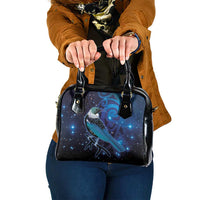 New Zealand Tui Bird Shoulder Handbag The Pleiades Star Cluster and Koru Tribal Tattoo Galaxy Vibe LT03 One Size Blue - Polynesian Pride