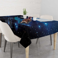 New Zealand Tui Bird Tablecloth The Pleiades Star Cluster and Koru Tribal Tattoo Galaxy Vibe LT03 - Polynesian Pride
