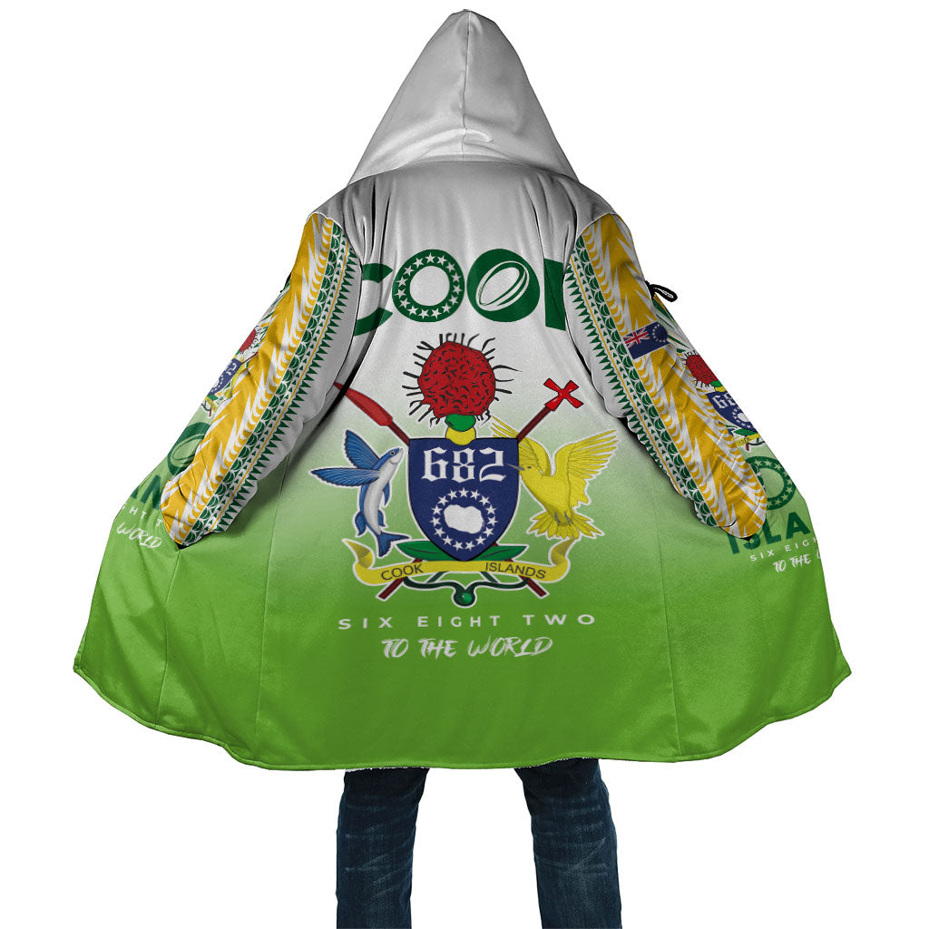 Cook Islands Rugby Cloak Six Eight Two to The World - Tatau Tribal Motif