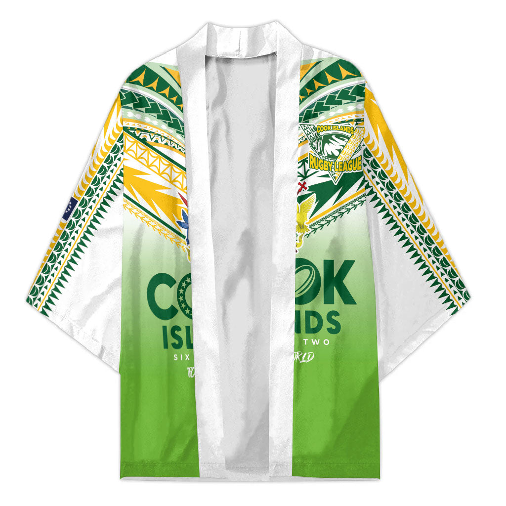 Cook Islands Rugby Kimono Six Eight Two to The World - Tatau Tribal Motif
