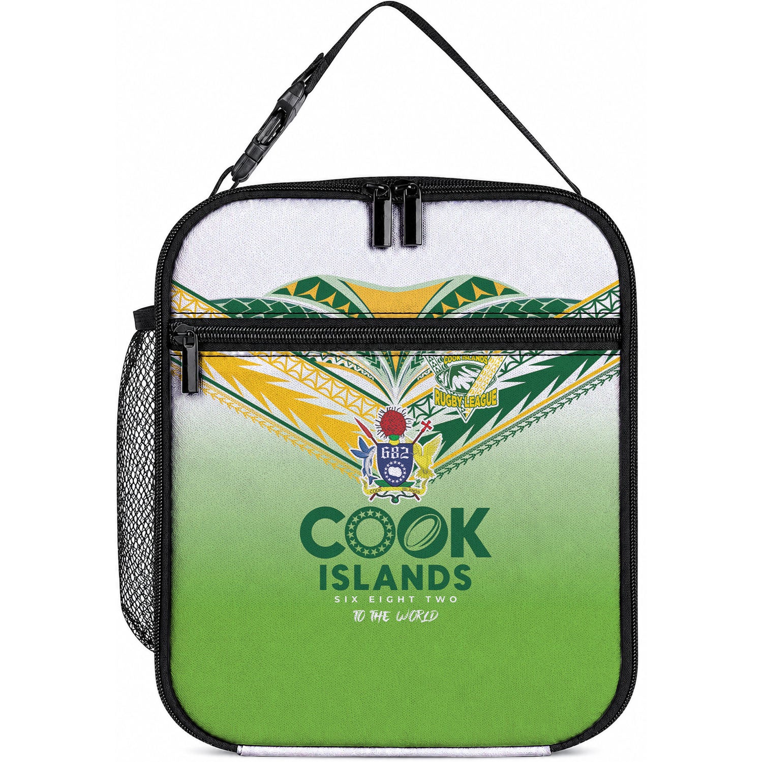 Cook Islands Rugby Lunch Bag Six Eight Two to The World - Tatau Tribal Motif