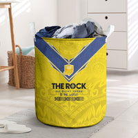 Niue Rugby Laundry Basket Six Eight Three to The World - Hiapo Tribal Motif LT03 Multicolor - Polynesian Pride