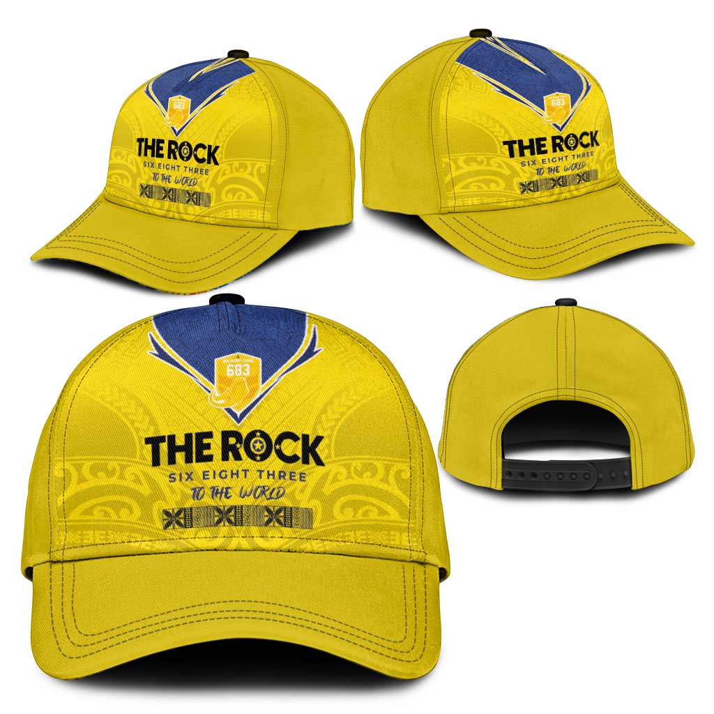 Niue Rugby Classic Cap Six Eight Three to The World - Hiapo Tribal Motif