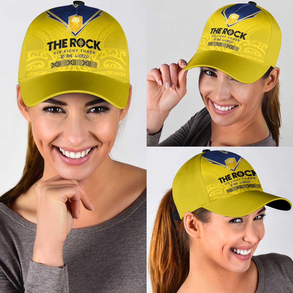 Niue Rugby Classic Cap Six Eight Three to The World - Hiapo Tribal Motif
