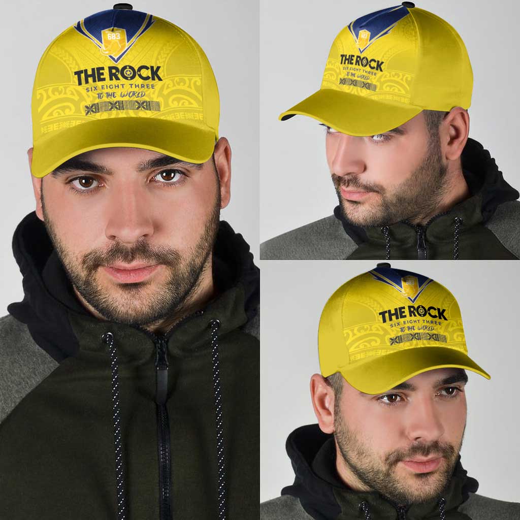 Niue Rugby Classic Cap Six Eight Three to The World - Hiapo Tribal Motif