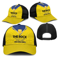 Niue Rugby Mesh Trucker Cap Six Eight Three to The World - Hiapo Tribal Motif LT03 - Polynesian Pride