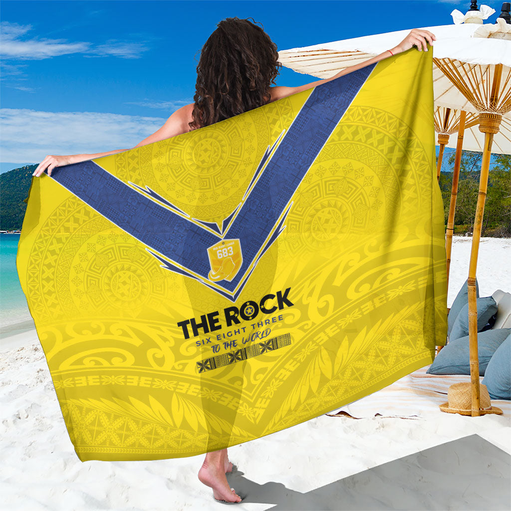 Niue Rugby Sarong Six Eight Three to The World - Hiapo Tribal Motif