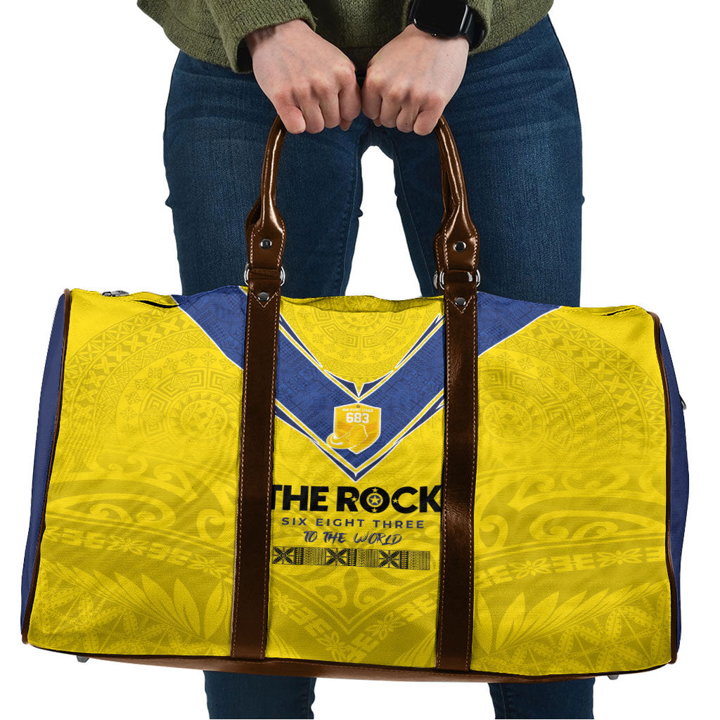 Niue Rugby Travel Bag Six Eight Three to The World - Hiapo Tribal Motif