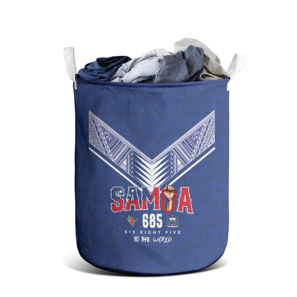 Samoa Rugby Laundry Basket Six Eight Five to The World - Pacific Motif