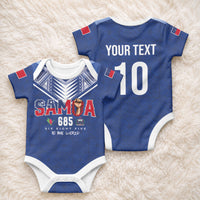 Samoa Rugby Custom Baby Onesie Six Eight Five to The World - Pacific Motif