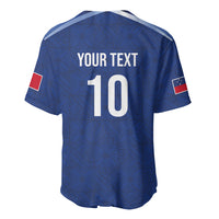 Samoa Rugby Custom Baseball Jersey Six Eight Five to The World - Pacific Motif
