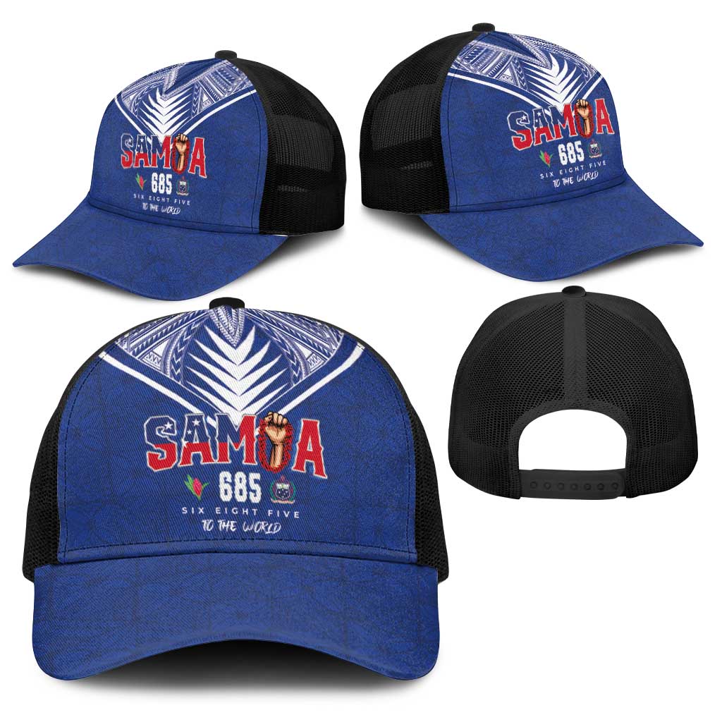 Samoa Rugby Baseball Net Cap Six Eight Five to The World - Pacific Motif