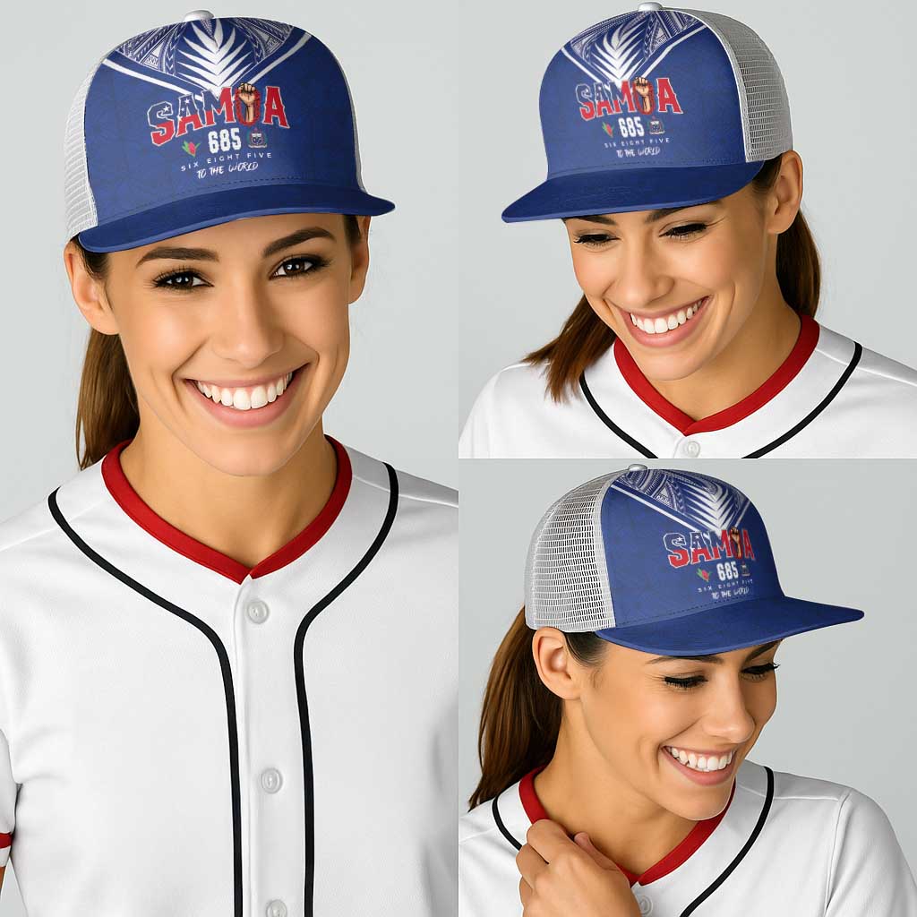 Samoa Rugby Baseball Net Cap Six Eight Five to The World - Pacific Motif