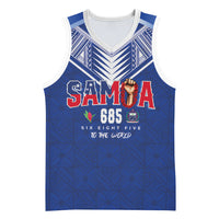 Samoa Rugby Custom Basketball Jersey Six Eight Five to The World - Pacific Motif