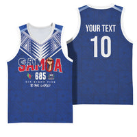 Samoa Rugby Custom Basketball Jersey Six Eight Five to The World - Pacific Motif