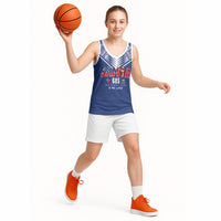 Samoa Rugby Custom Basketball Jersey Six Eight Five to The World - Pacific Motif