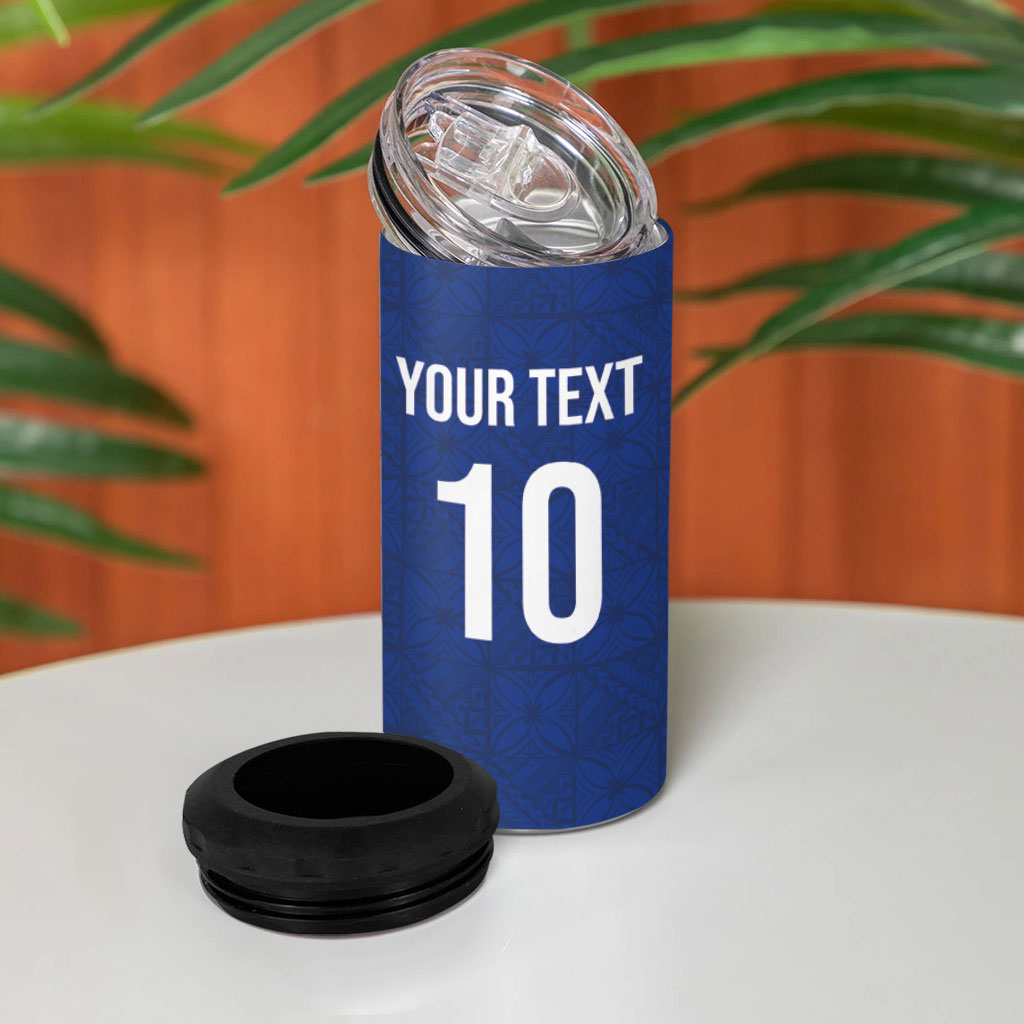 Samoa Rugby Custom 4 in 1 Can Cooler Tumbler Six Eight Five to The World - Pacific Motif
