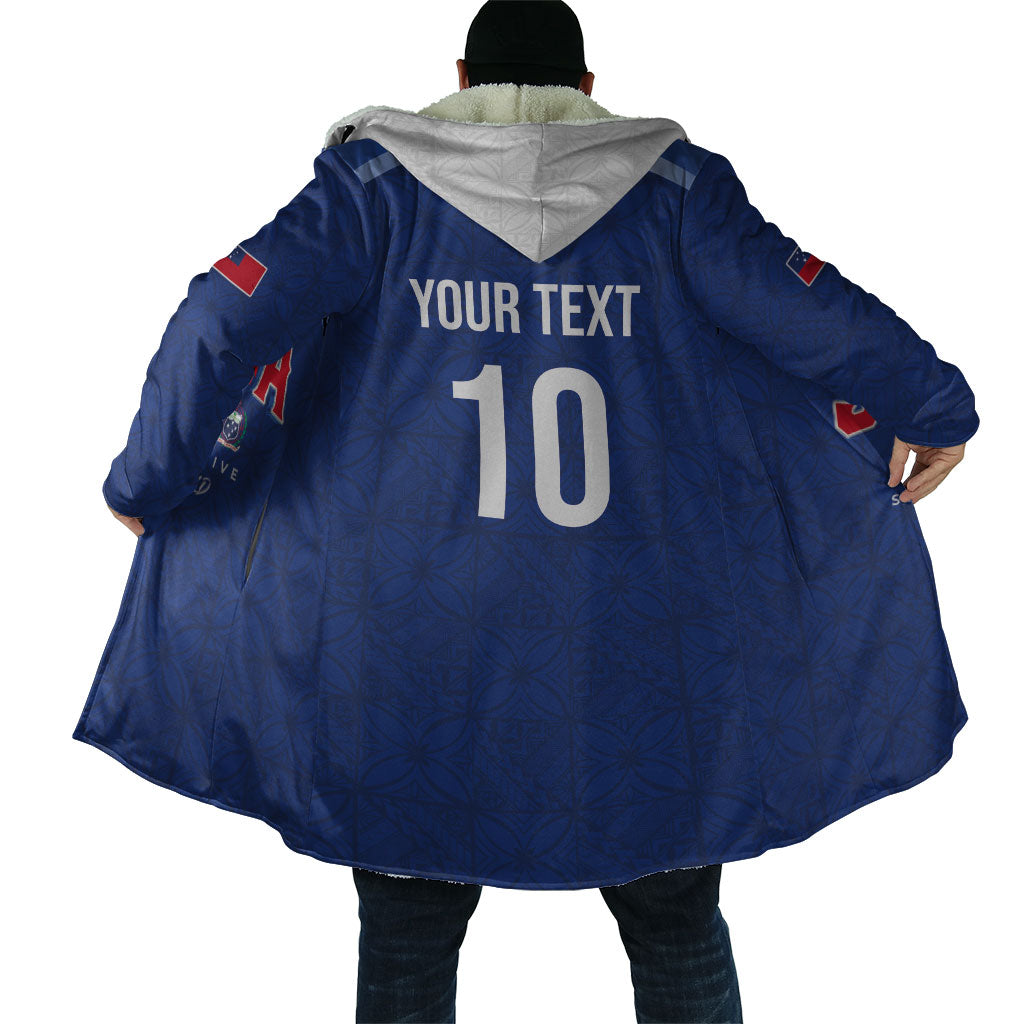 Samoa Rugby Custom Cloak Six Eight Five to The World - Pacific Motif