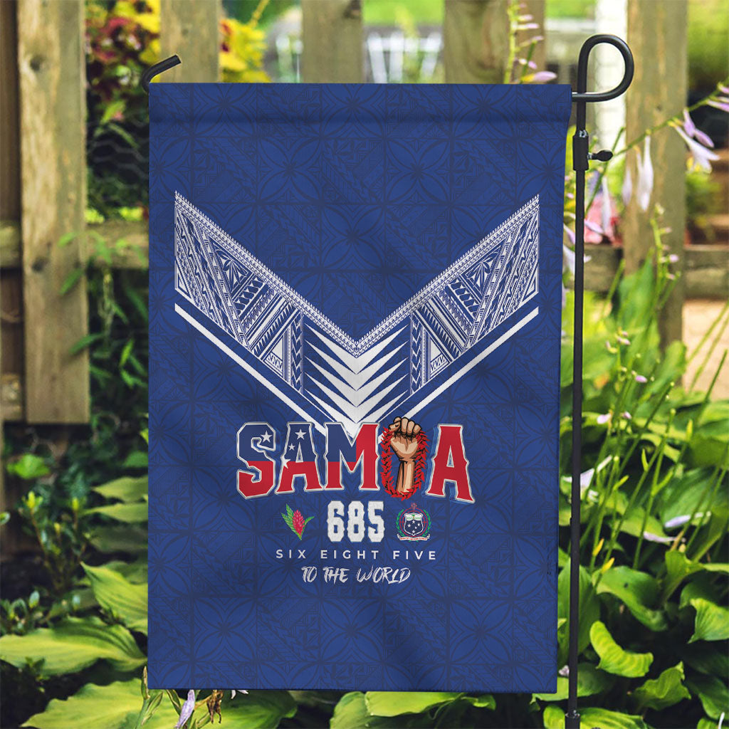 Samoa Rugby Garden Flag Six Eight Five to The World - Pacific Motif